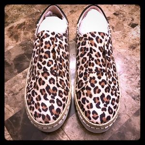Leopard Printed Slip On Sneakers